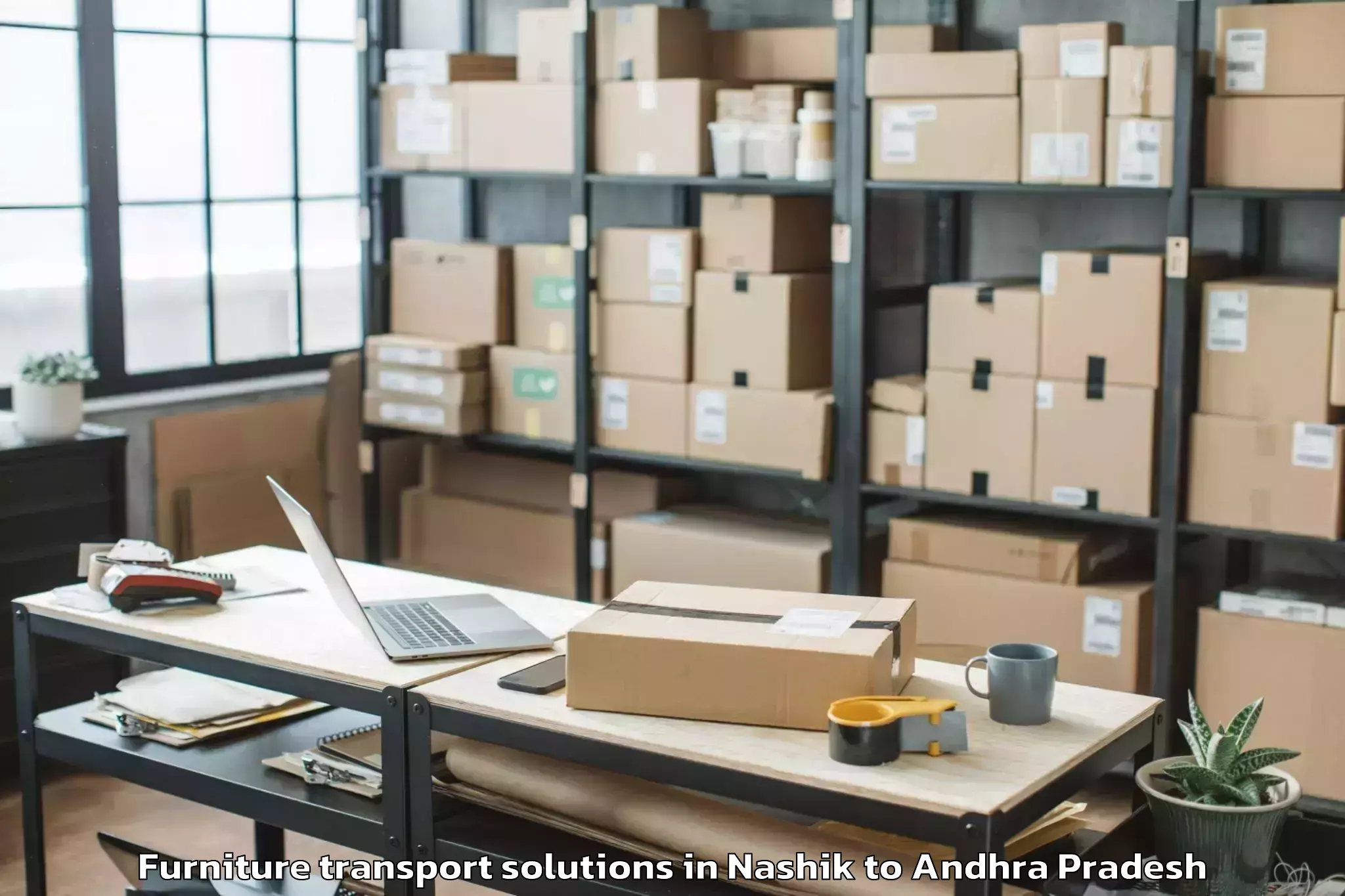 Book Nashik to Pedapudi Furniture Transport Solutions Online